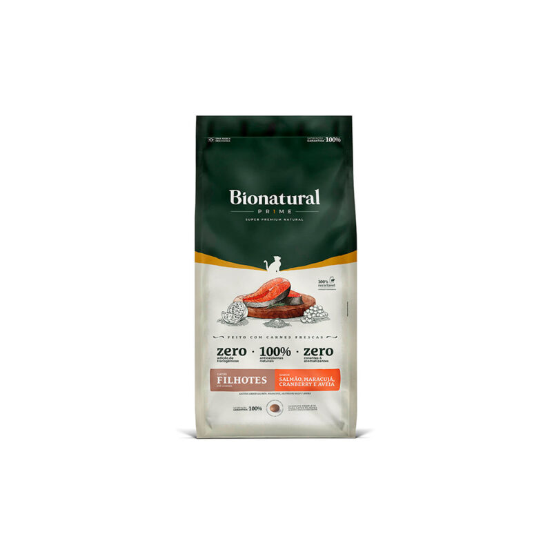 BIONATURAL GATOS FILHOTE SALMÃO 1,5 KILOS