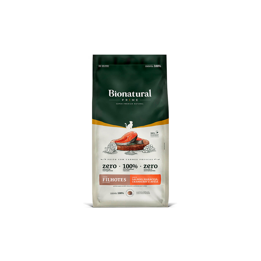 BIONATURAL GATOS FILHOTE SALMÃO 1,5 KILOS