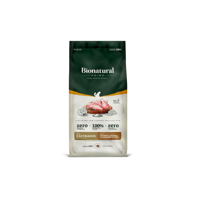 BIONATURAL GATO CASTRADO FRANGO 1,5 KILOS