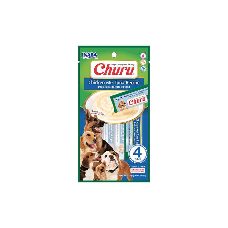 PURÊ CHURU CÃO 4 TUBES