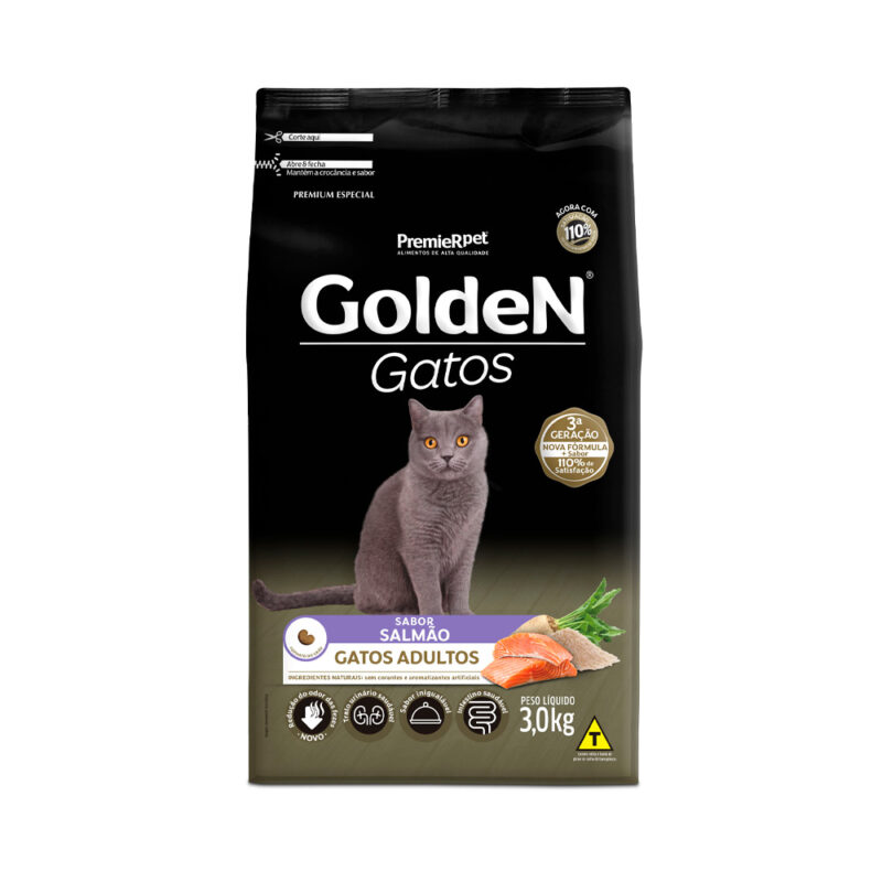 GOLDEN GATO ADULTO SALMÃO 1 KILO