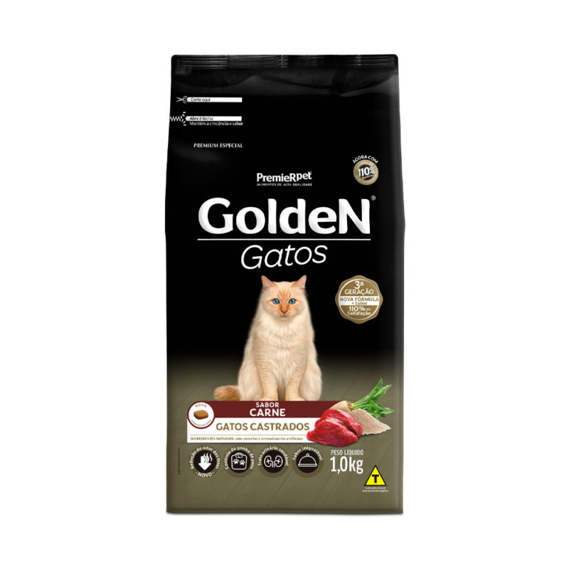 GOLDEN GATO CASTRADO CARNE 1 KILO