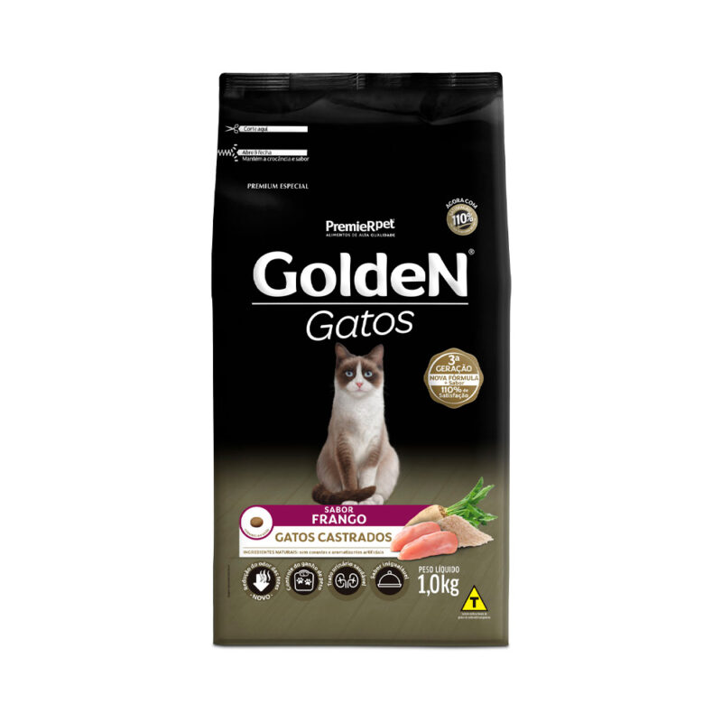 GOLDEN GATO CASTRADO FRANGO 1 KILO