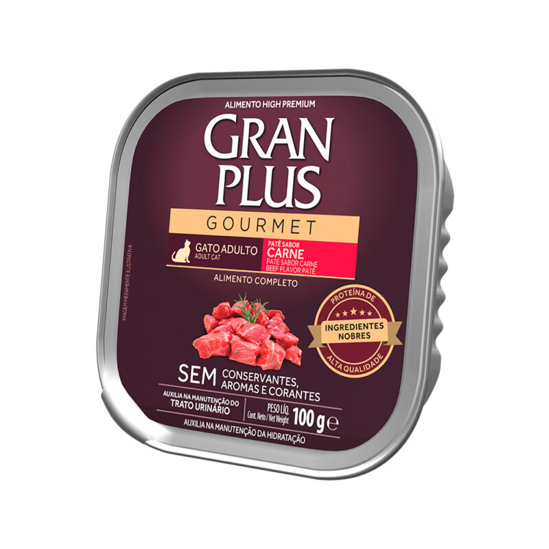GRANPLUS PATE GATO ADULTO CARNE 100GR