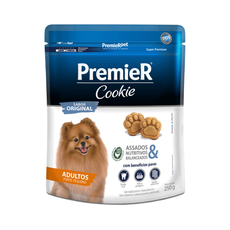 PREMIER COOKIE CÃO ADULTO RAÇAS PEQUENAS ORIGINAL 250GR
