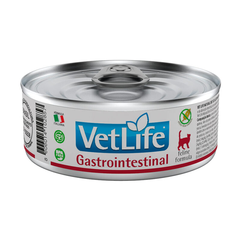 RAÇÃO ÚMIDA VETLIFE GATOS - GASTROINTESTINAL 85GR